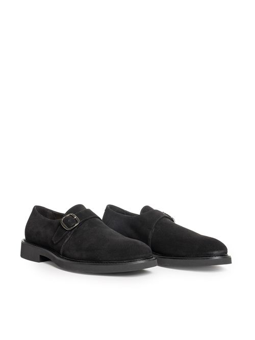 Mocassino mono fibbia in suede marrone terre Nero DOUCAL'S | DU1485GENOUF009NN00