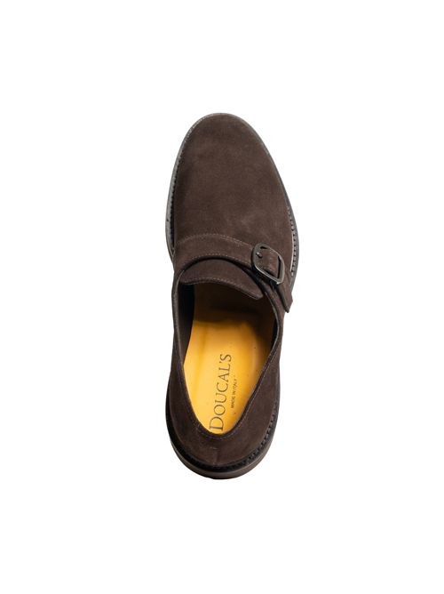 Mocassino mono fibbia in suede marrone terre Testa di moro DOUCAL'S | DU1485GENOUF009TM23