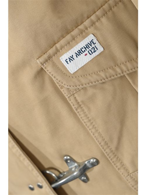 Giubbotto 4 Ganci in Cover di Cotone Sabbia Fay Archive FAY | MAM1351148LXQ2C003