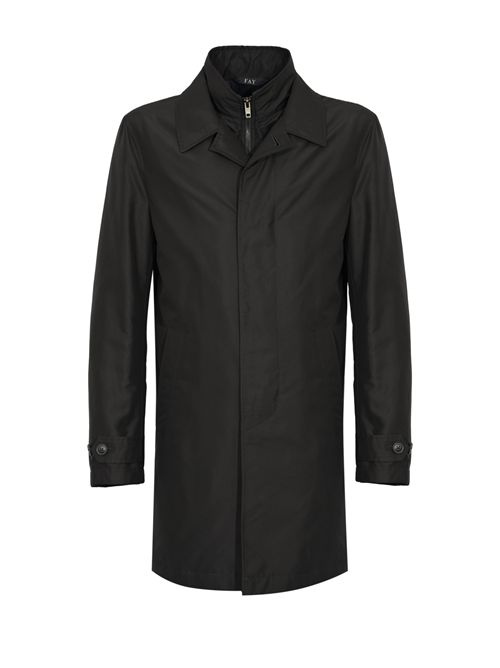 Cappotto Morning Coat in Popeline Tecnico Blu FAY | NAM62510160AXXU804
