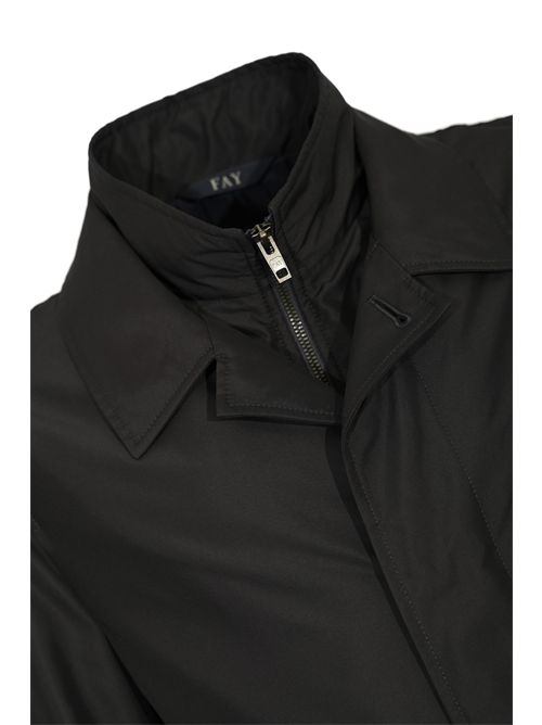 Cappotto Morning Coat in Popeline Tecnico Blu FAY | NAM62510160AXXU804