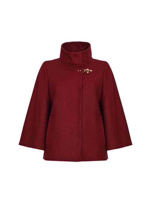 Cappa in Panno di Lana Rosso sangue FAY | NAW12514490SGLR004