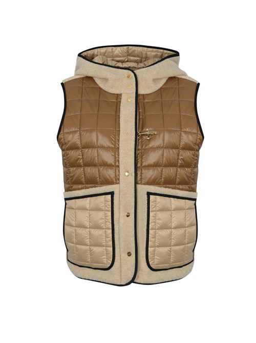Gilet in Tessuto Tecnico Trapuntato a Quadri con gancio FAY | NAW20514040XOS310U
