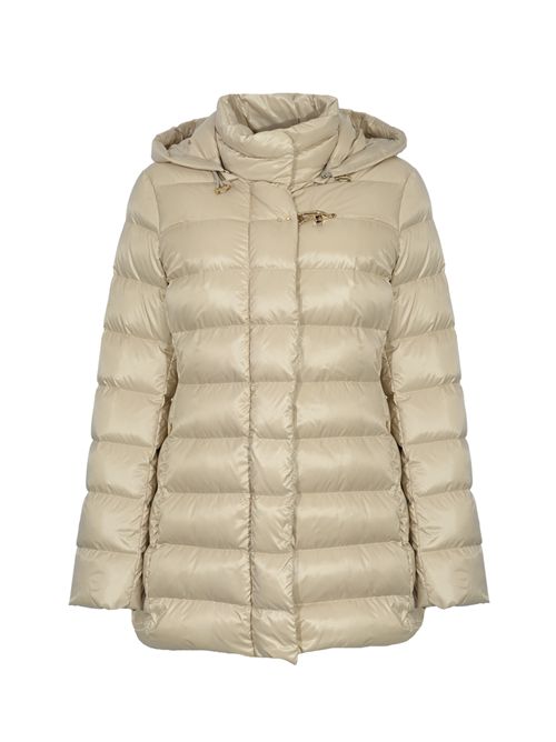 Piumino Lungo in Nylon con Gancio Beige FAY | NAW36513160ICIB204