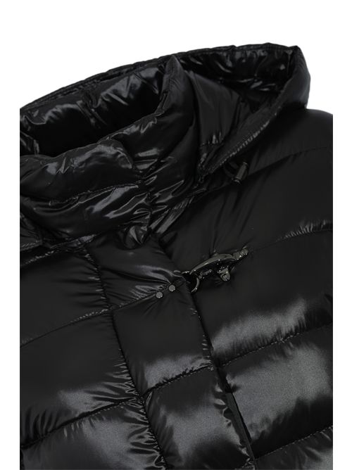 Piumino Lungo in Nylon con Gancio Nero FAY | NAW36513160ICIB999