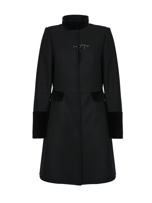 Cappotto Virginia Coat in Panno di Lana Nero FAY | NAW50513130SGLB999
