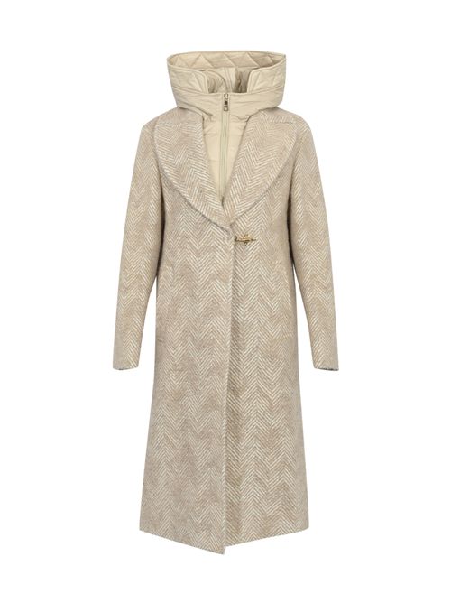 Cappotto Double Front in Resca di Lana e Mohair Beige FAY | NAW59513820XKMC205