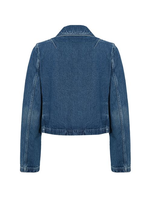 Giacca crop 3 Ganci in Denim FAY | NGW7351371LXKZU810