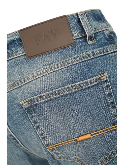 Jeans 5 tasche in denim chiaro FAY | NTM8251199LXQOU201