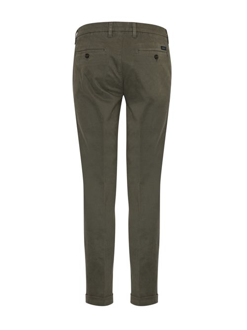 Pantaloni Slim in Gabardina di cotone Grigio FAY | NTM8651187TQGGB406