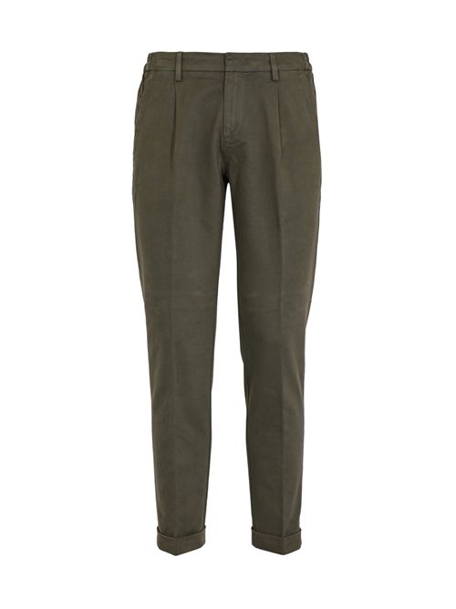 Pantaloni Slim Capri in Gabardine di cotone Grigio FAY | NTM8651190TQGGB406