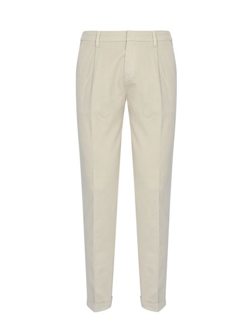 Pantaloni Slim Capri in Gabardine di cotone Beige FAY | NTM8651190TQGGC002