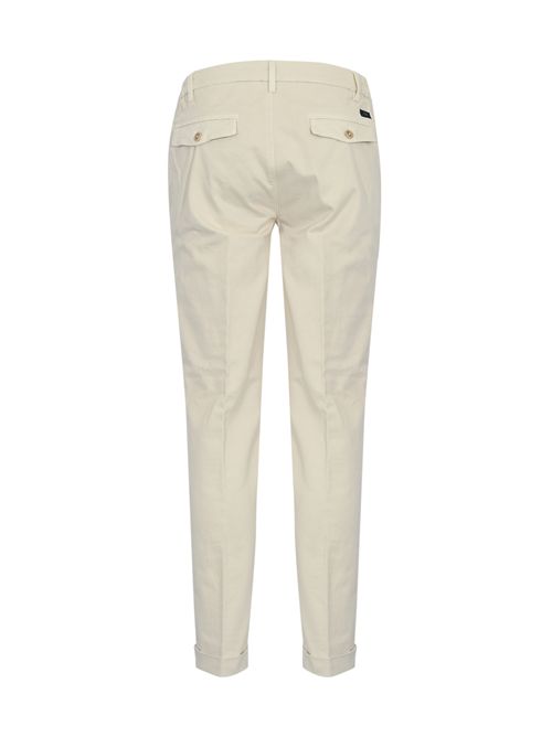 Pantaloni Slim Capri in Gabardine di cotone Beige FAY | NTM8651190TQGGC002