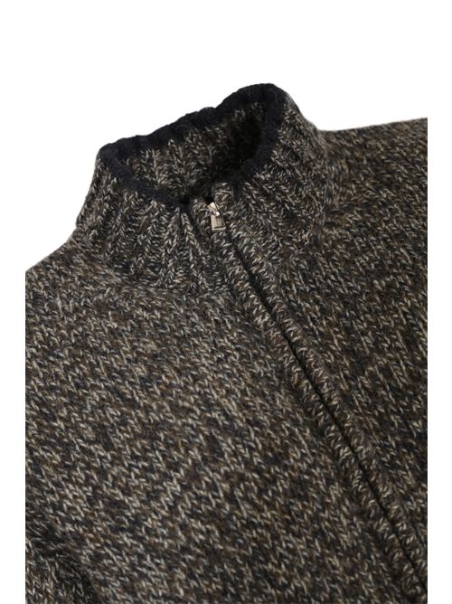 Cardigan in lana e alpaca con zip FEDELI | MU00627724