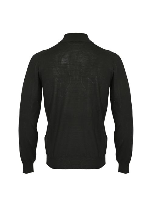 Maglia in lana con zip Black FEDELI | MU0077257