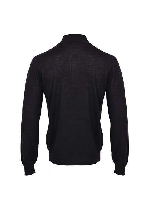 Cardigan in lana con zip Blu FEDELI | MU0077266