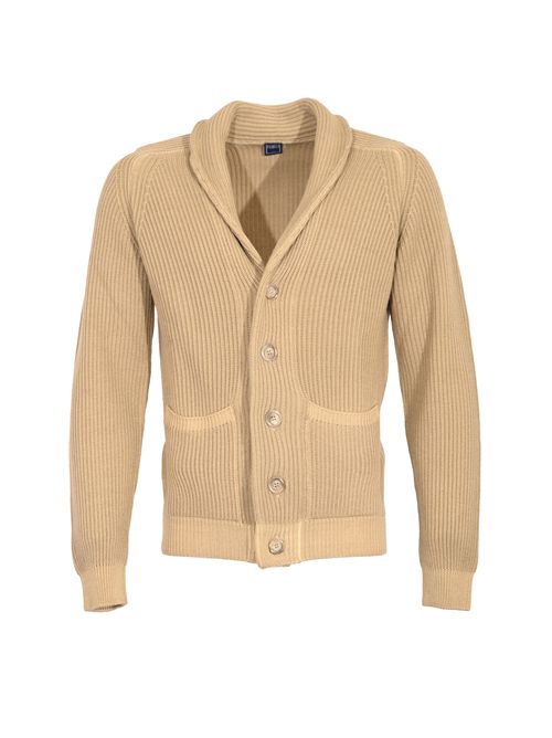 Cardigan in lana a costine Mandorla FEDELI | MU0F703373
