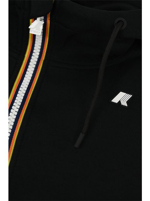 Felpa con cappuccio Black Pure K-WAY | K2141DWUSY