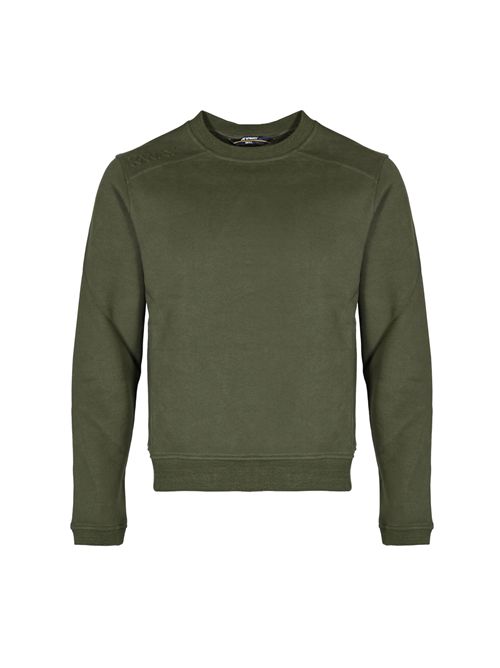 Felpa Perruel in cotone e cashmere Green Blackish K-WAY | K4147PWWMR