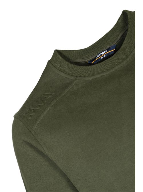 Felpa Perruel in cotone e cashmere Green Blackish K-WAY | K4147PWWMR