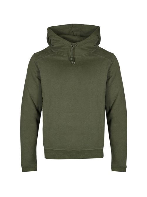Felpa con cappuccio in cotone e cashmere Green Blackish K-WAY | K4147QWWMR