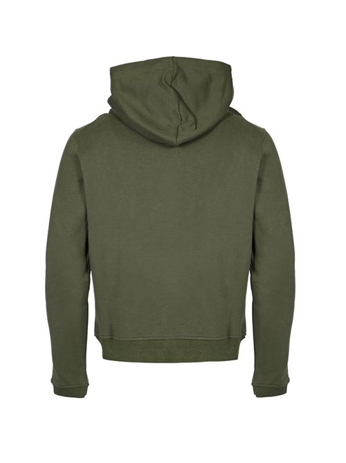 Felpa con cappuccio in cotone e cashmere Green Blackish K-WAY | K4147QWWMR