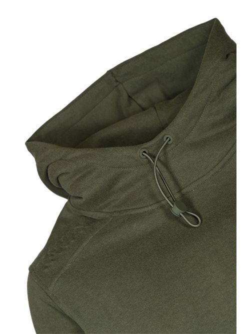Felpa con cappuccio in cotone e cashmere Green Blackish K-WAY | K4147QWWMR