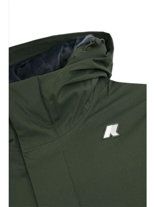 Giubbotto Jacko Marmotta in twill Verde K-WAY | K8133DWAL7