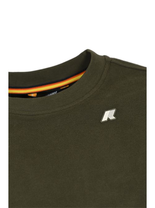 Felpa Baptiste in pile di cotone Green Blackish K-WAY | K8133GWWMR