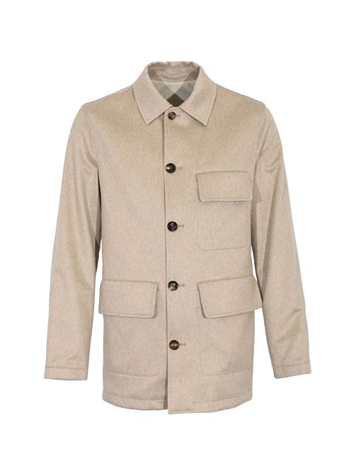 Cappotto Nure reversibile in cashmere e tessuto tecnico Beige KIRED | NURE05002