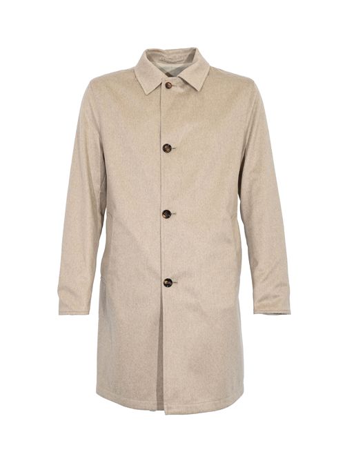Cappotto Peak reversibile in cashmere e tessuto tecnico Beige KIRED | PEAK05019
