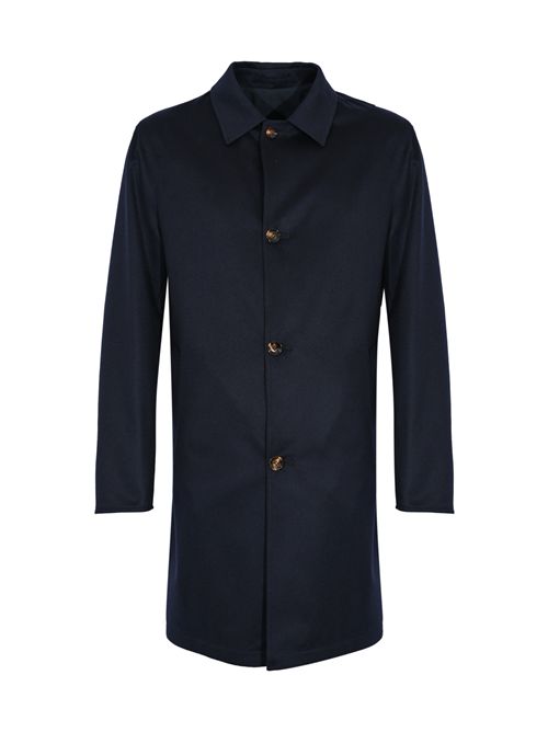 Cappotto Peak reversibile in cashmere e tessuto tecnico Blu navy KIRED | PEAK1906P
