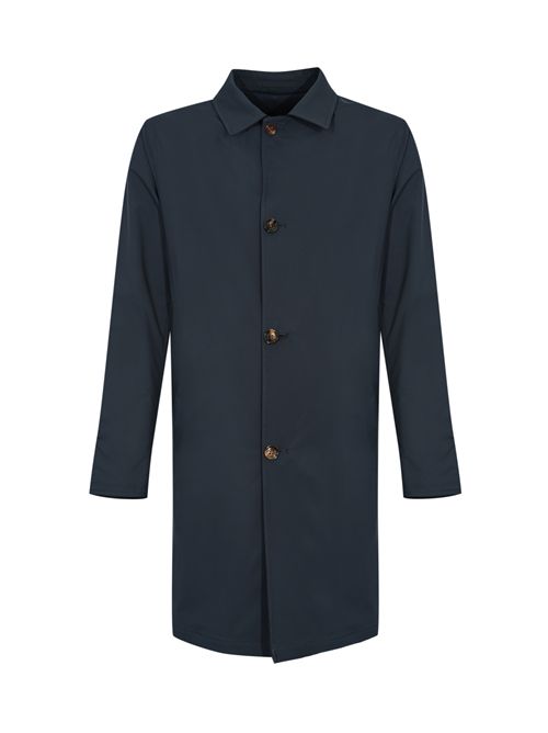 Cappotto Peak reversibile in cashmere e tessuto tecnico Blu navy KIRED | PEAK1906P