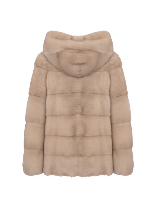 Pelliccia in visone con cappuccio MARESTER | 1195PERLA
