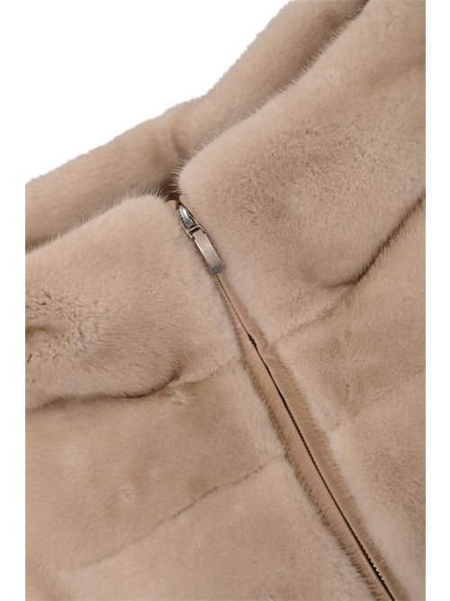 Pelliccia in visone con cappuccio MARESTER | 1195PERLA