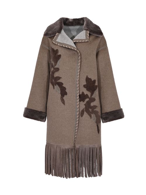 Cappotto in lana e cashmire con pelliccia di montone MARESTER | 6576IVREA
