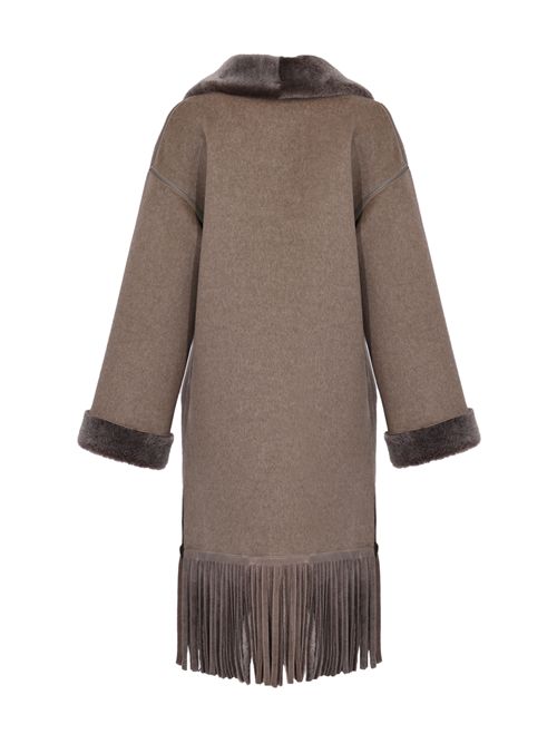 Cappotto in lana e cashmire con pelliccia di montone MARESTER | 6576IVREA