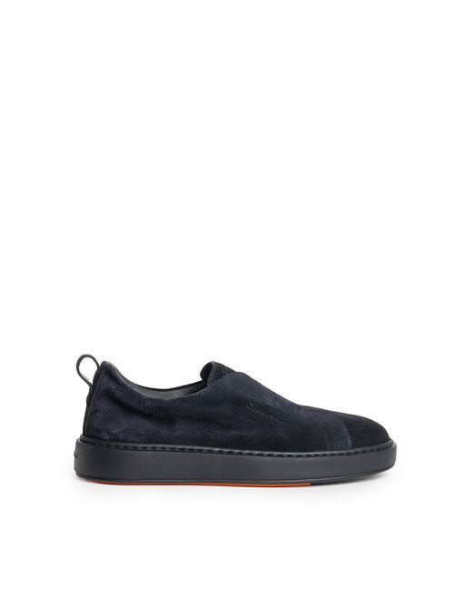 Sneaker slip-on da uomo in suede blu Santoni | MBCD21995OCATSEYU60