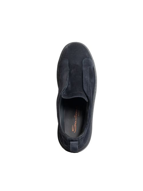 Sneaker slip-on da uomo in suede blu Santoni | MBCD21995OCATSEYU60