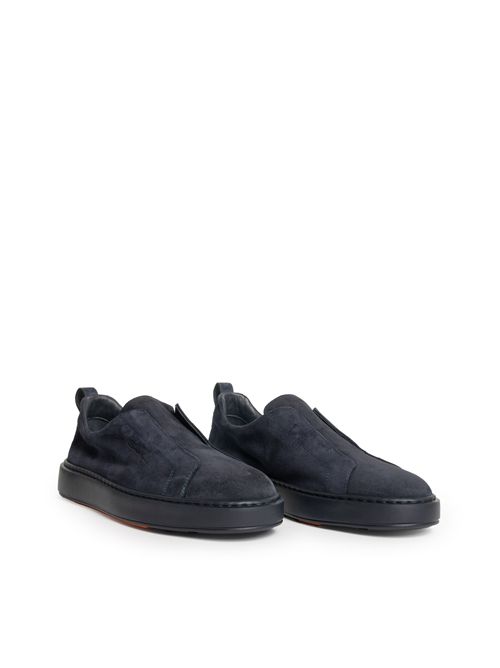 Sneaker slip-on da uomo in suede blu Santoni | MBCD21995OCATSEYU60