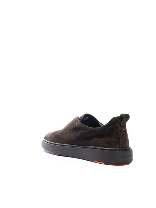 Sneakers senza lacci in pelle scamosciata Dark brown Santoni | MBCD21995SMOTSEYT50