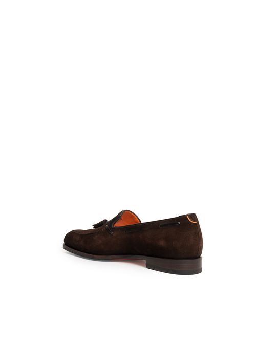 Mocassino con nappe da uomo in pelle e suede Santoni | MCBD19176BJ1GEIPT50