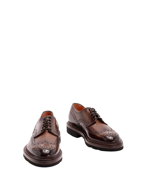 Scarpa Stringata Derby brogue in pelle Santoni | MCCO15761JL4GNTGM48