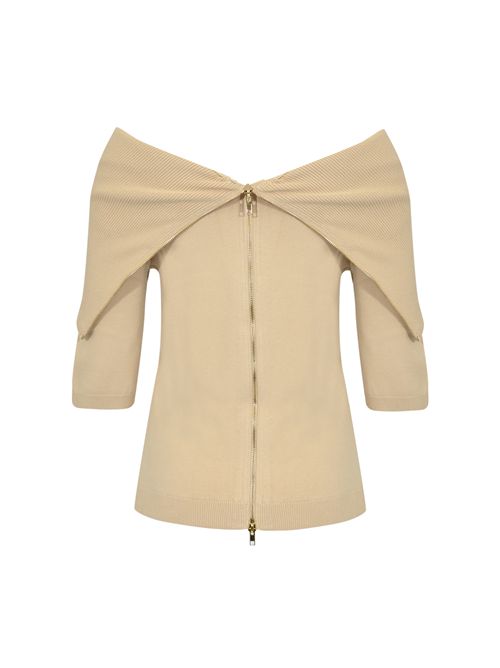 Maglia Concetta in viscosa Perla Semicouture | S5WA05B61-1