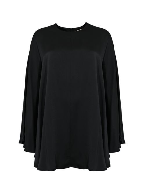 Abito Eva in enversatin Antracite Semicouture | S5WM13Y49-0