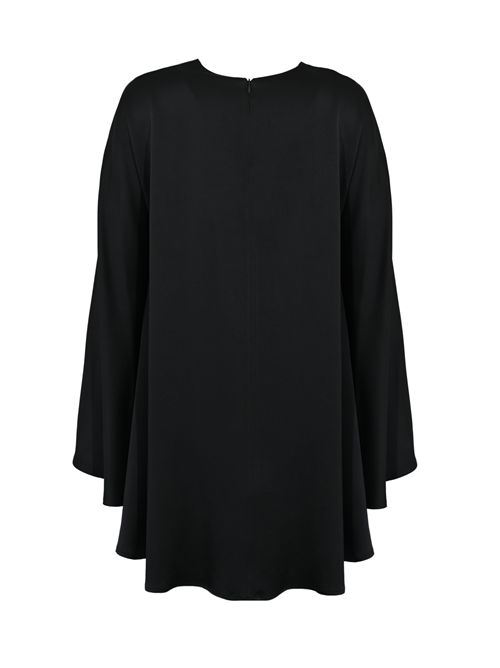 Abito Eva in enversatin Antracite Semicouture | S5WM13Y49-0