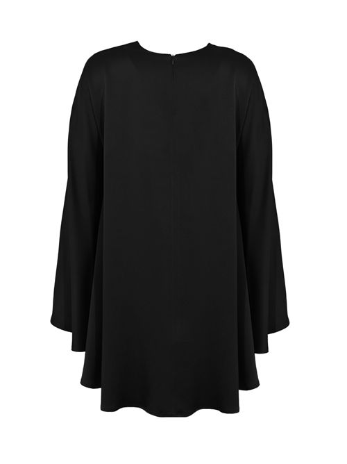 Abito Eva in enversatin Nero Semicouture | S5WM13Y69-0