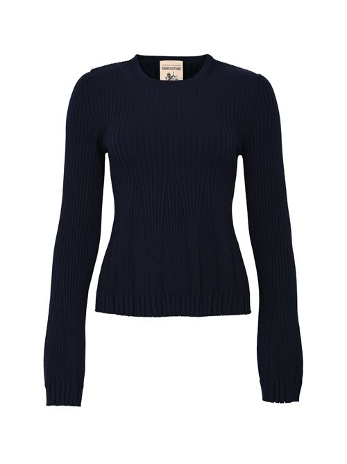 Maglia Veronique in viscosa stretch a costine Semicouture | Y5WA01K92-1