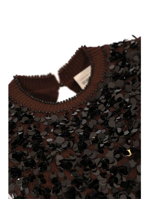 Gilet Lorenza in misto lana e cashmere con paillettes Semicouture | Y5WD25U89-0