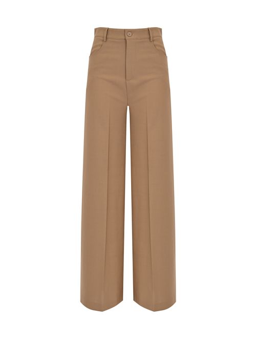 Pantalone Daria in fresco di lana Sabbia Semicouture | Y5WI27V32-1